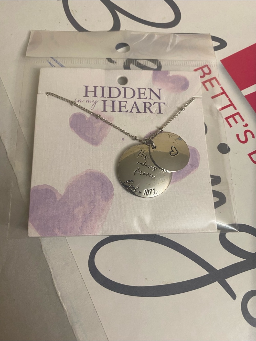 Hidden in My Heart Silver Heart Pendant Necklace